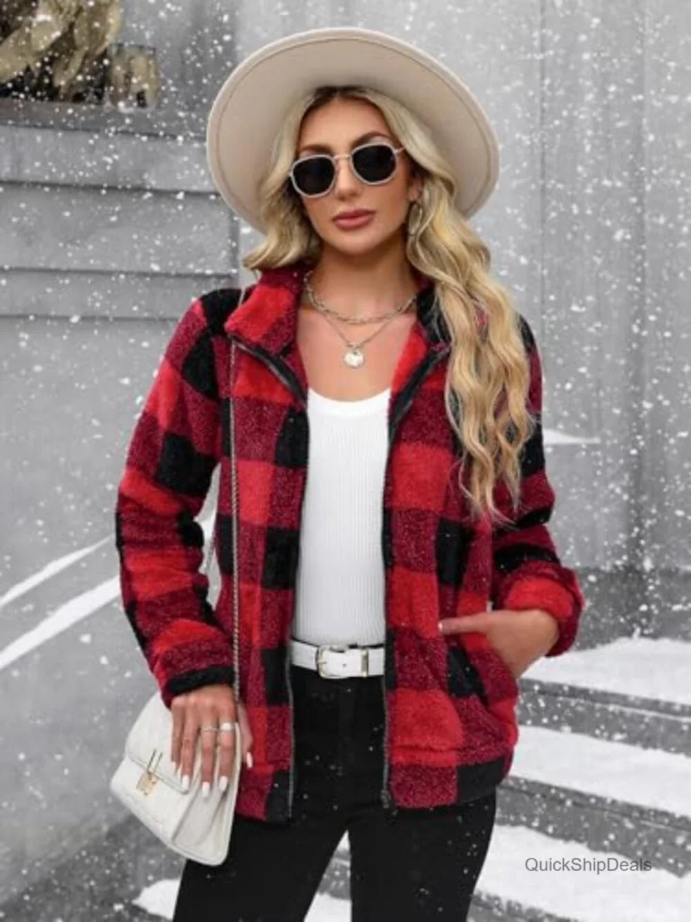 Women's Fleece Full Zip Warm Winter Bed Jacket